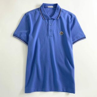 モンクレール(MONCLER)の6e19-15 未使用タグ付☆MONCLER モンクレール ロゴワッペンポロシャツ サイズS ブルー MAGLIA POLO MANICA C マリアポロマニカ メンズ(シャツ)