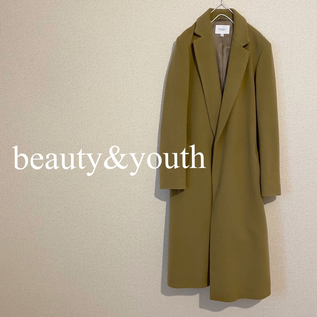 BEAUTY&YOUTH UNITED ARROWS(ビューティアンドユースユナイテッドアローズ)のbeauty&youth ビーバーミドルガウンコート レディースのジャケット/アウター(ロングコート)の商品写真
