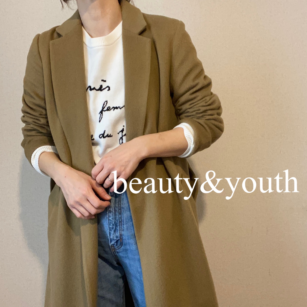 BEAUTY&YOUTH UNITED ARROWS(ビューティアンドユースユナイテッドアローズ)のbeauty&youth ビーバーミドルガウンコート レディースのジャケット/アウター(ロングコート)の商品写真