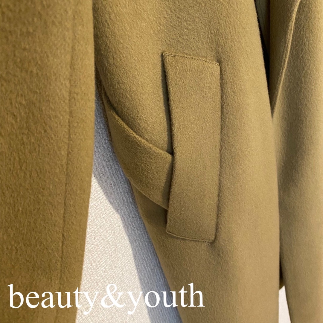 BEAUTY&YOUTH UNITED ARROWS(ビューティアンドユースユナイテッドアローズ)のbeauty&youth ビーバーミドルガウンコート レディースのジャケット/アウター(ロングコート)の商品写真