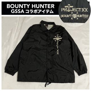 バウンティハンター(BOUNTY HUNTER)のバウンティハンター×サタンアルバイト projectxxコ ーチジャケット 黒(ナイロンジャケット)