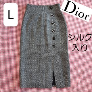 クリスチャンディオール(Christian Dior)のDIOR レディース スカート ロング L ディオール 新品 黒 ブラック(ロングスカート)