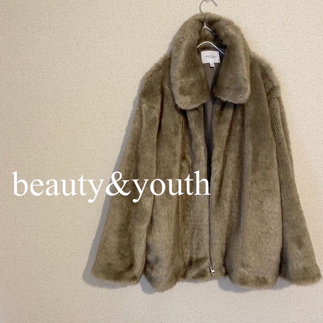 BEAUTY&YOUTH UNITED ARROWS(ビューティアンドユースユナイテッドアローズ)のbeauty&youth フェイクファージップブルゾン レディースのジャケット/アウター(毛皮/ファーコート)の商品写真