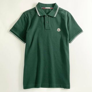 モンクレール(MONCLER)の6e19-14 未使用タグ付☆MONCLER モンクレール ロゴワッペンポロシャツ サイズS グリーン MAGLIA POLO MANICA マリアポロマニカ メンズ(シャツ)