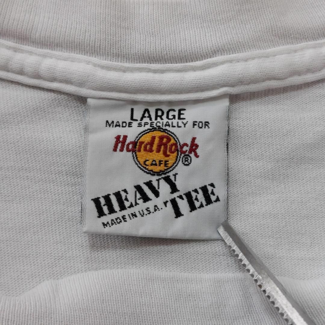 ハードロックカフェ ノースリーブ プリントTシャツ マウイ L 白 黄色 USA メンズのトップス(Tシャツ/カットソー(半袖/袖なし))の商品写真