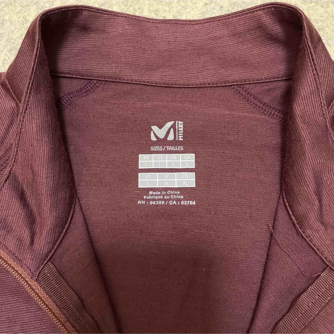 MILLET - 新品 レディースXL ミレー ウール混長袖ジップシャツ ベース 