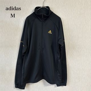 アディダス(adidas)のadidas アディダス ジャージ ジャケット 黒ブラック　金ロゴ　サイズM(ジャージ)