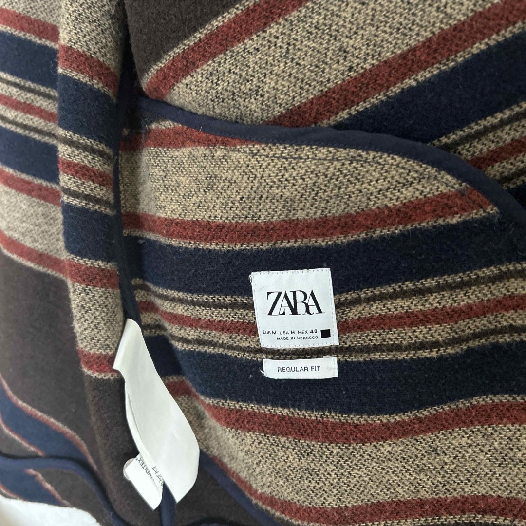 ZARA(ザラ)の特別値下げ★ZARA ザラ　シャツジャケット　ブラウン メンズのトップス(シャツ)の商品写真