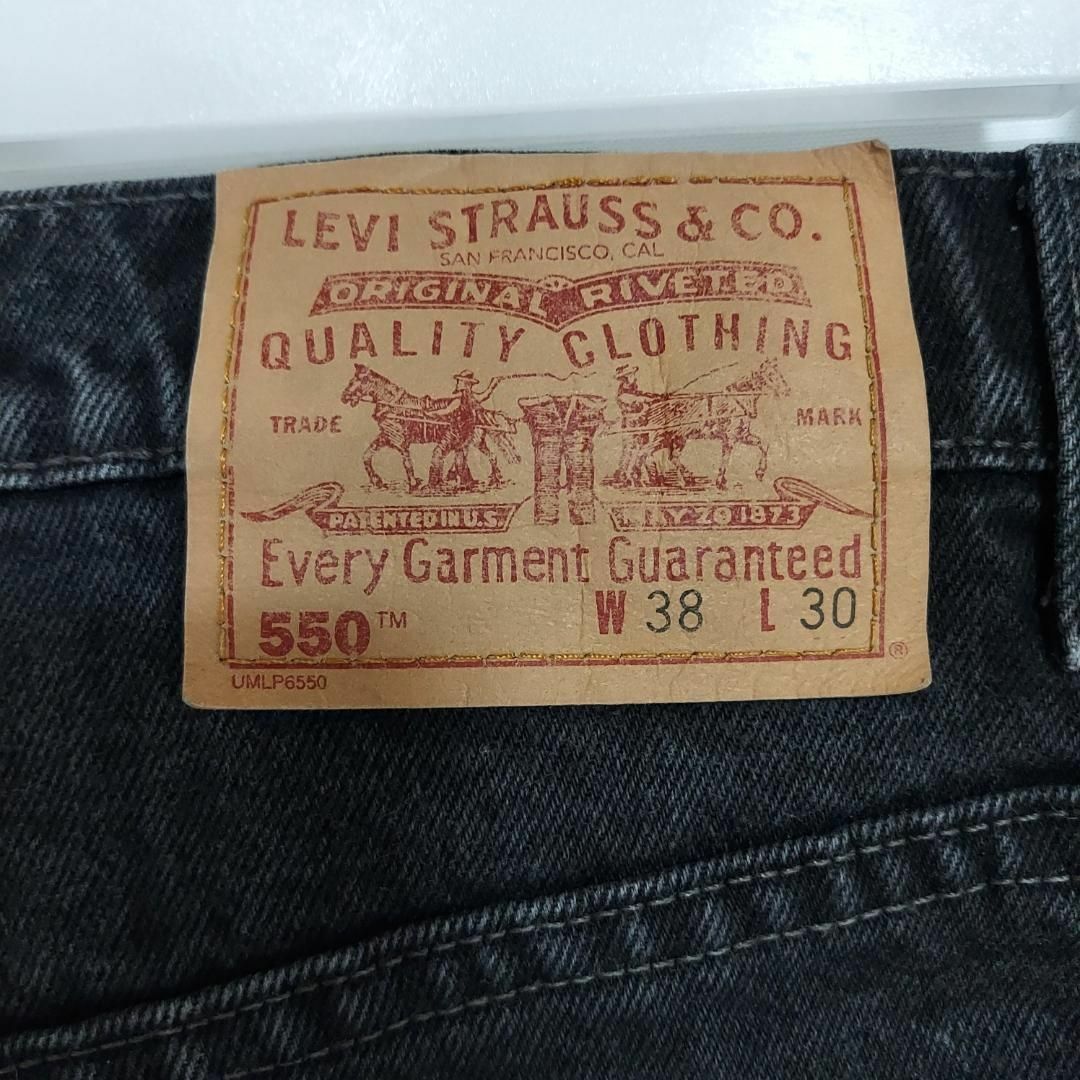 Levi's(リーバイス)のリーバイス550 Levis W38 ブラックデニム カナダ製 90s 7280 メンズのパンツ(デニム/ジーンズ)の商品写真