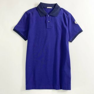 モンクレール(MONCLER)の6e19-12 未使用タグ付☆MONCLER モンクレール ロゴワッペンポロシャツ サイズS ネイビー MAGLIA POLO MANICA マリアポロマニカ メンズ(シャツ)