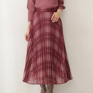 プロポーションボディドレッシング(PROPORTION BODY DRESSING)の《PROPORTION BODY DRESSING》チェックプリーツスカート(ロングスカート)