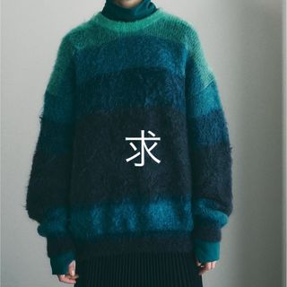 着丈肩幅身幅yoke for Graphpaper BORDER CREWNECK - ニット/セーター