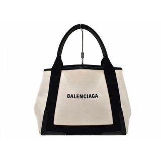 BALENCIAGA バレンシアガ ネイビーカバス パンチングロゴトートバッグレディース