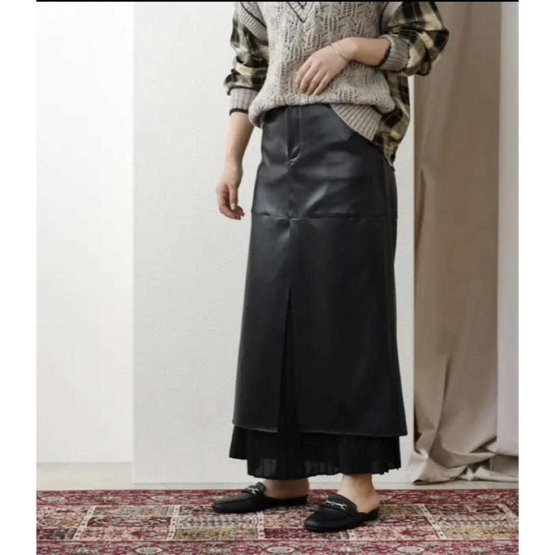 Eimee Law  インナー付きレザースカート レディースのスカート(ロングスカート)の商品写真