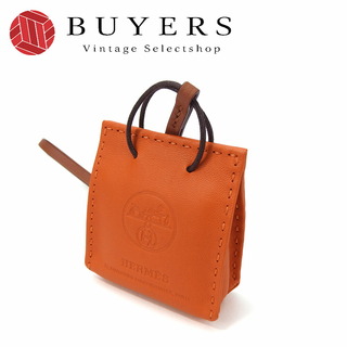 Hermes - 【中古】 エルメス ストラップ サックオランジュ アニョーミロ オレンジ バッグチャーム ショッパー D刻印 レディース 女性 HERMES