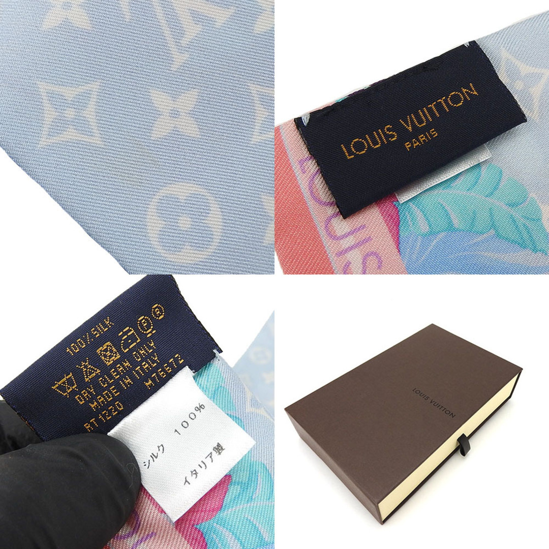 LOUIS VUITTON(ルイヴィトン)の【中古】 ルイ・ヴィトン スカーフ バンドー M76672 シルク マルチカラー シークレットジャングル レディース 女性 LOUIS VUITTON ハンドメイドのファッション小物(スカーフ)の商品写真