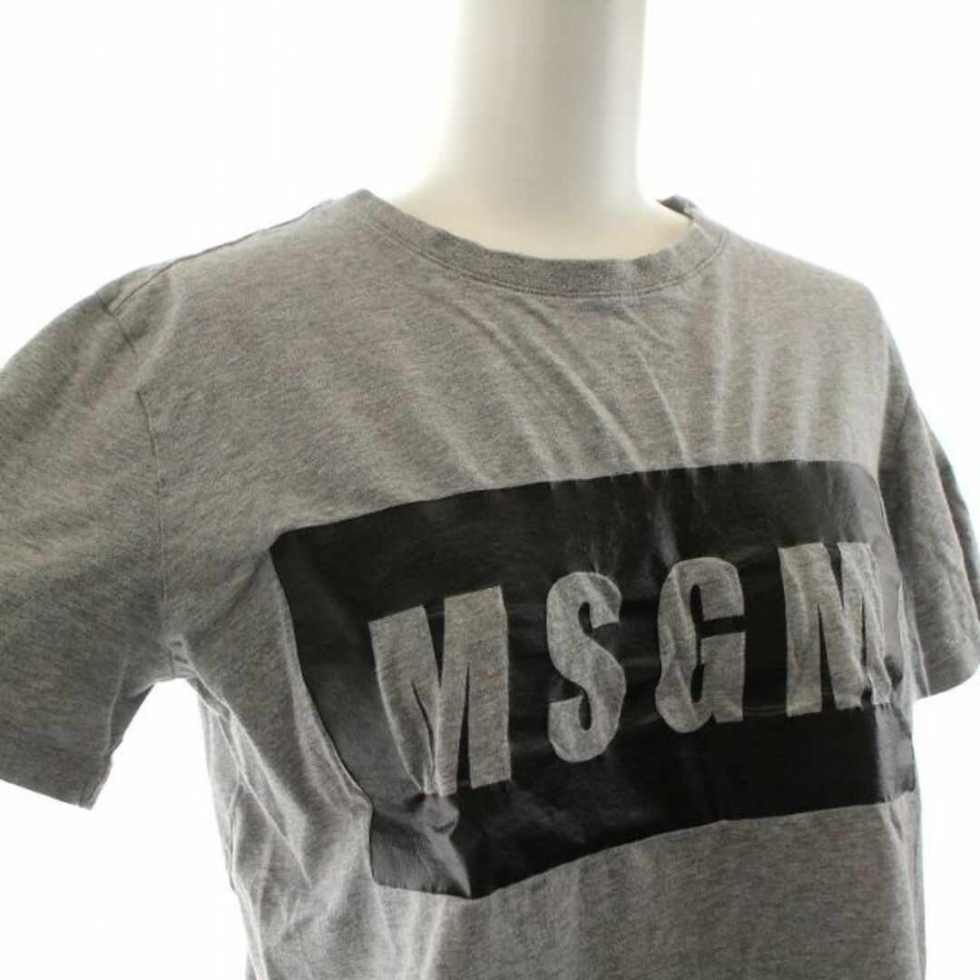 MSGM(エムエスジイエム)のエムエスジーエム Tシャツ カットソー ロゴ S グレー 2442MDM195 レディースのトップス(Tシャツ(半袖/袖なし))の商品写真