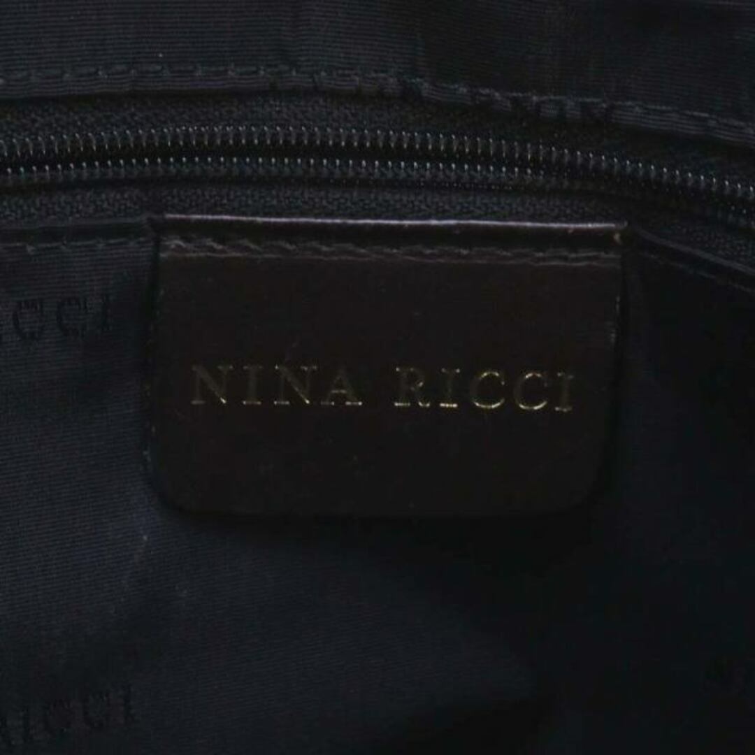 NINA RICCI(ニナリッチ)のニナリッチ NINA RICCI ハンドバッグ レザー アニマル柄 ロゴ 茶色 レディースのバッグ(ハンドバッグ)の商品写真