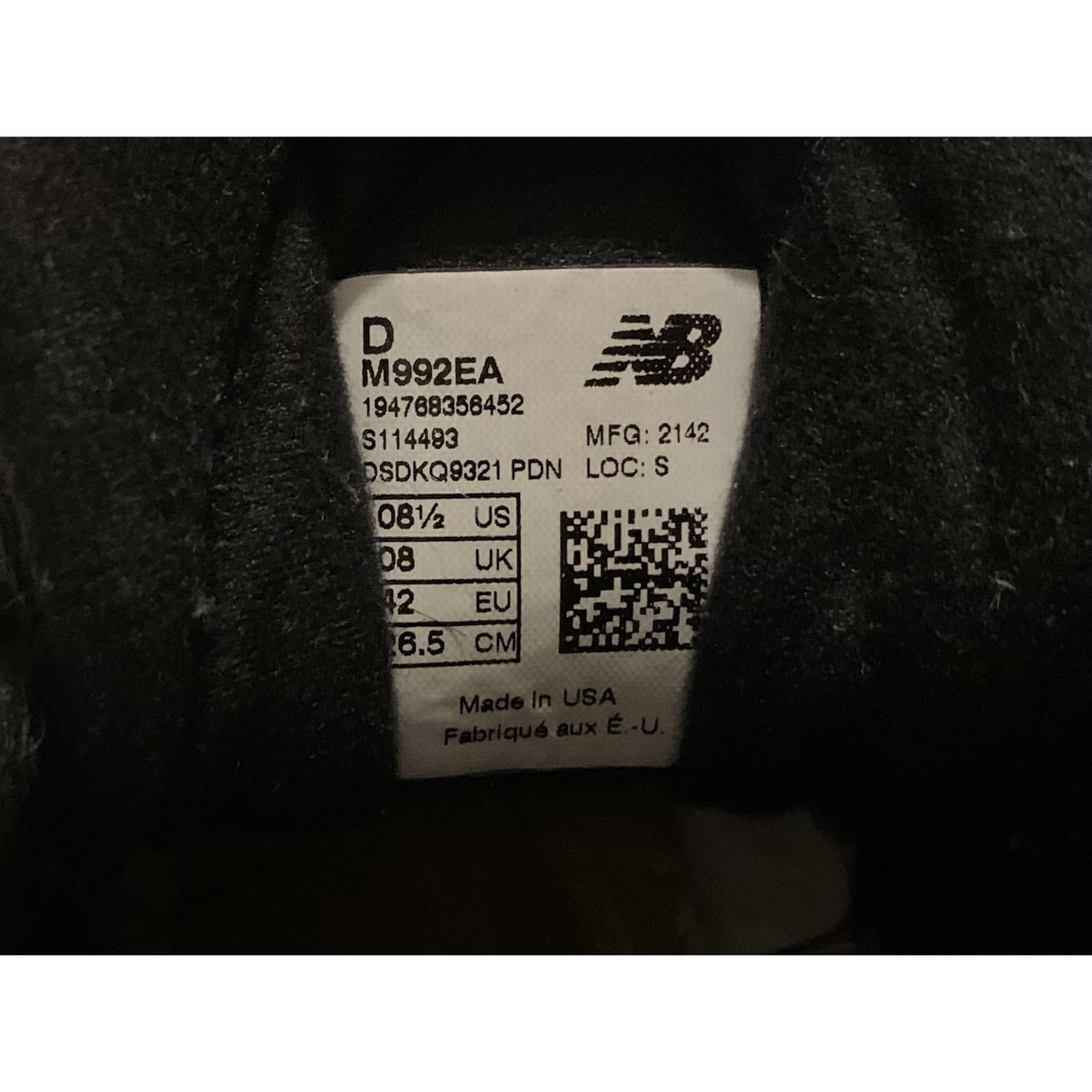 New Balance(ニューバランス)の26.5 new balance m992 ea トリプルブラック 992 eb メンズの靴/シューズ(スニーカー)の商品写真