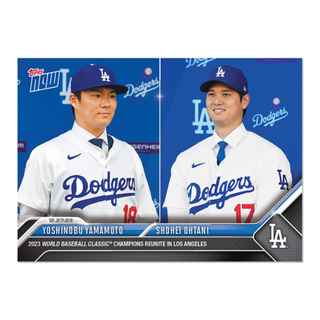 大谷翔平　山本由伸 TOPPS NOW ドジャース 入団記者会見記念カード(その他)