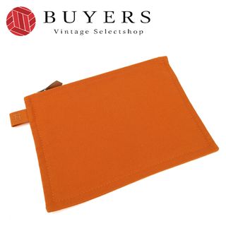 エルメス(Hermes)の【中古】 エルメス ポーチ ボラボラ ポーチ PM キャンバス オレンジ - HERMES(ポーチ)