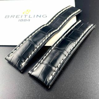 ブライトリング(BREITLING)のc144【ブライトリング】744P 22mm クロコ レザー ベルト Dバッグル(レザーベルト)