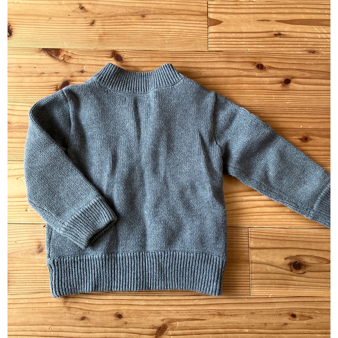 POLO RALPH LAUREN(ポロラルフローレン)のラルフローレン　グレー綿ニット キッズ/ベビー/マタニティのキッズ服男の子用(90cm~)(カーディガン)の商品写真