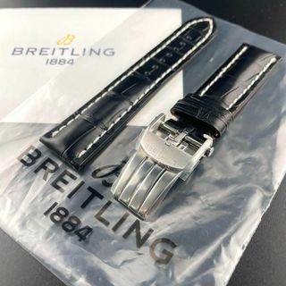 ブライトリング(BREITLING)のc163 最新【ブライトリング】22mm 1026P クロコ レザー Dバックル(レザーベルト)