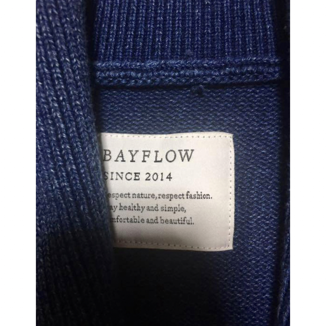 BAYFLOW(ベイフロー)の【中古美品】BAYFLOW インディゴ　ニットカーディガン メンズのトップス(カーディガン)の商品写真