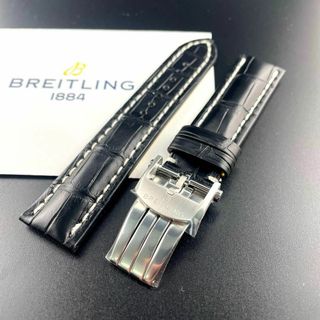 ブライトリング(BREITLING)のc159 最新【ブライトリング】22mm 1026P クロコ レザー Dバックル(レザーベルト)