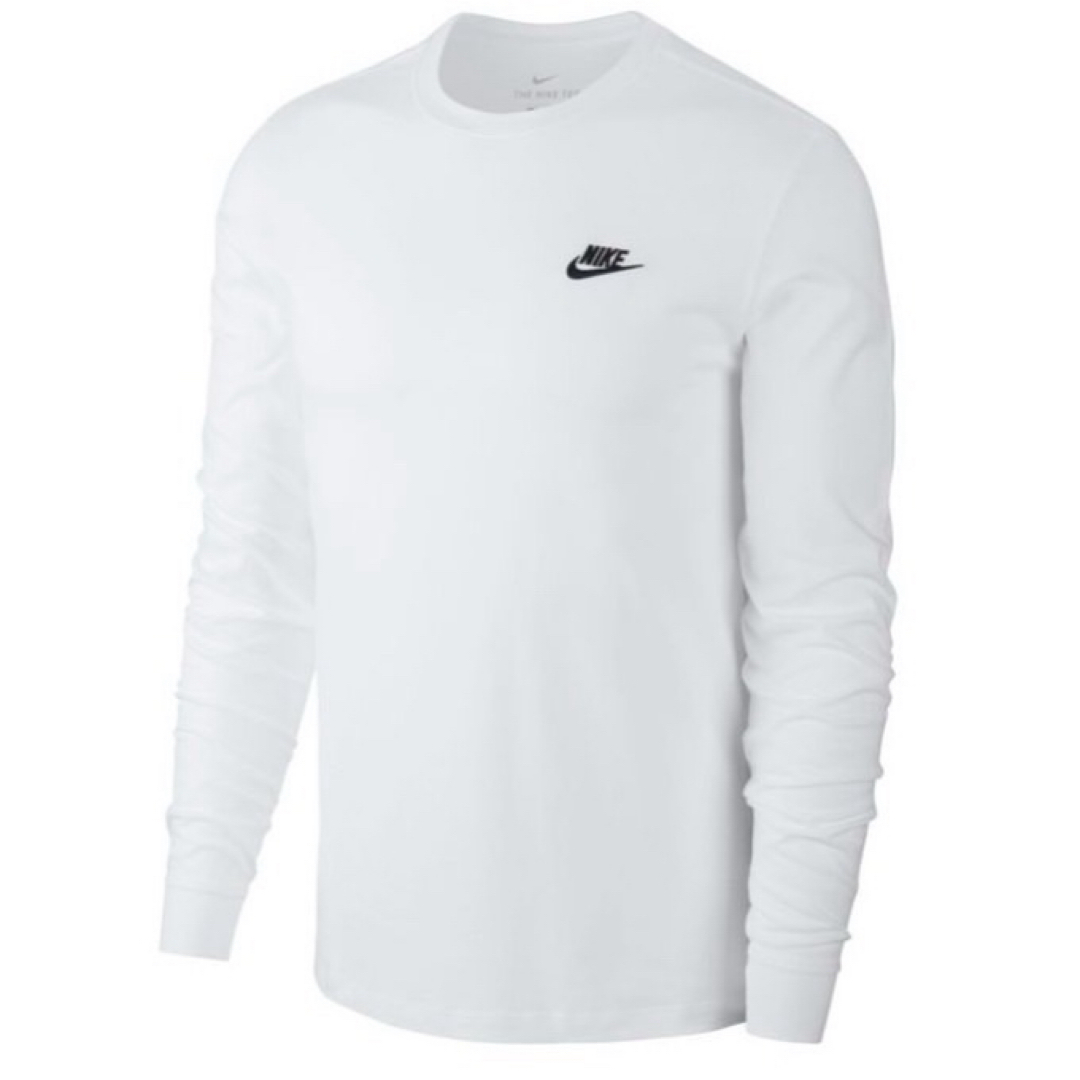 NIKE(ナイキ)の【ナイキ】新品未使用 シグネチャーロゴ コットン 長袖Tシャツ ホワイト M メンズのトップス(Tシャツ/カットソー(七分/長袖))の商品写真