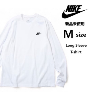 ナイキ(NIKE)の【ナイキ】新品未使用 シグネチャーロゴ コットン 長袖Tシャツ ホワイト M(Tシャツ/カットソー(七分/長袖))