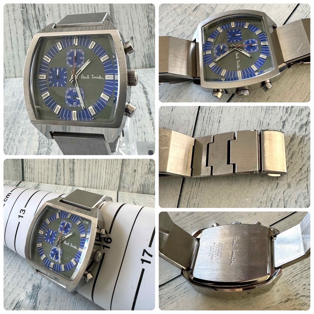 Paul Smith(ポールスミス)の【動作OK】Paul Smith ポールスミス クロノグラフ 腕時計 ブルー調 メンズの時計(腕時計(アナログ))の商品写真