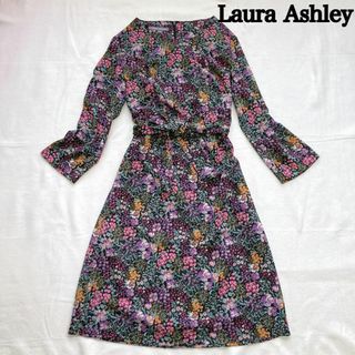 Laura Ashley　ローラアシュレイ　ワンピース　ロング　長袖　総柄　花柄