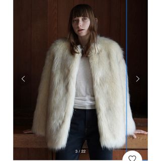 クラネ(CLANE)のamechanさん専用　タグあり美品　CLANE  ノーカラーエコファーコート(毛皮/ファーコート)