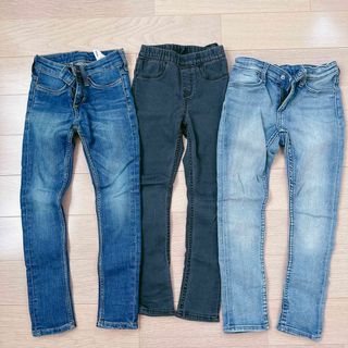 エイチアンドエイチ(H&H)のH&M キッズ　デニム　レギンス　ボトムス3本セット売り110〜120cm(パンツ/スパッツ)