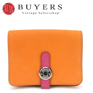 エルメス(Hermes)の【中古】 エルメス コインケース ドゴン エバーカーフ オレンジ ピンク シルバー金具 エバーソフト □J刻印 レディース 女性 HERMES(コインケース)