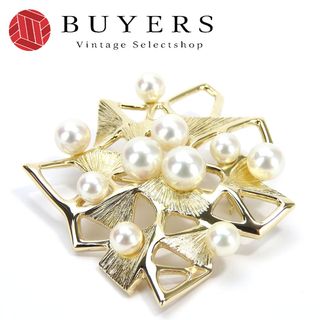 ミキモト(MIKIMOTO)の【中古】 ミキモト ブローチ K14YG 約17.0g ゴールド - パール ジュエリー レディース 女性 MIKIMOTO(コサージュ/ブローチ)