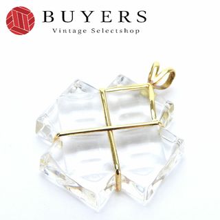 バカラ(Baccarat)の【中古】 バカラ チャーム クリスタル K18YG クリア ゴールド ジュエリー トップ レディース 女性 Baccarat(チャーム)