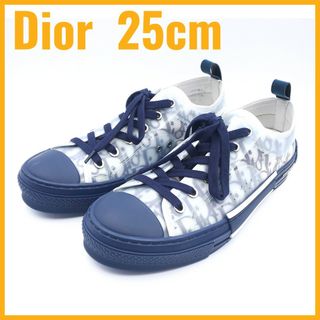 ディオール(Dior)の【極美品】ディオール オブリーク PVC×ラバー スニーカー ネイビー 25cm(スニーカー)