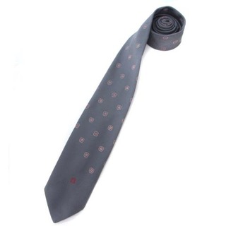 ジバンシィ(GIVENCHY)のジバンシィ ネクタイ レギュラータイ 総柄 ロゴ 刺繍 シルク100％ グレー(ネクタイ)