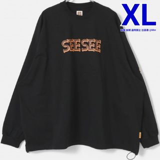 ワンエルディーケーセレクト(1LDK SELECT)のSEE SEE SUPER BIG FLAT LS TEE XL 黒 L/S(Tシャツ/カットソー(七分/長袖))