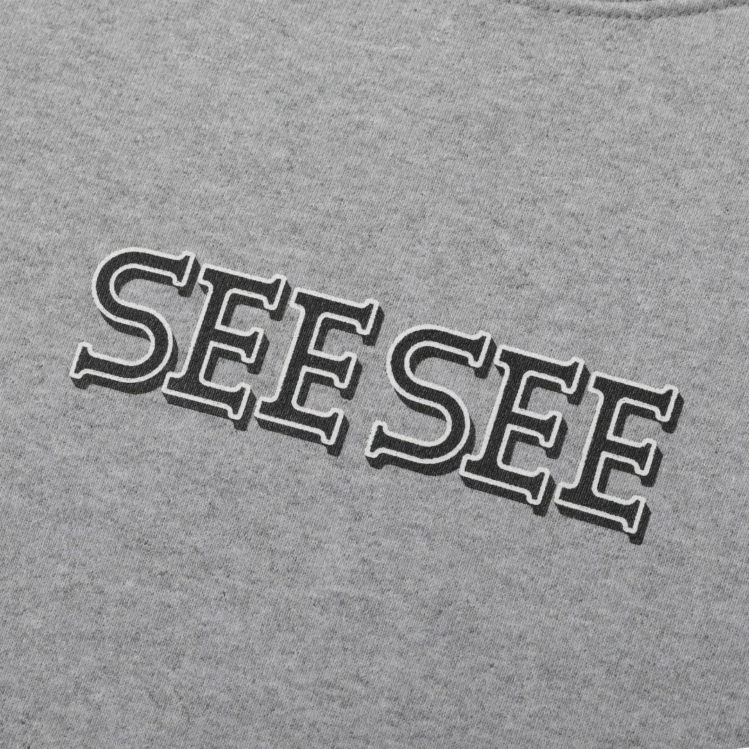 商品を編集 SEE SEE FONT LOGO CREW GREY スウェット XXL 新作