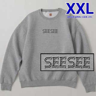 ワンエルディーケーセレクト(1LDK SELECT)のSEE SEE FONT LOGO CREW GREY スウェット XXL 新作(スウェット)