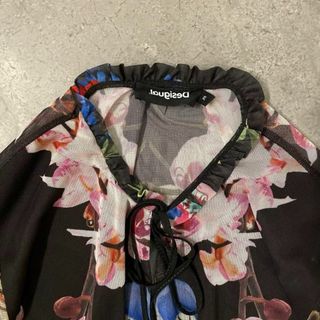 デシグアル(DESIGUAL)のDesigual デシグアル 花柄 ワンピース フリル XL 大きいサイズ(ロングワンピース/マキシワンピース)