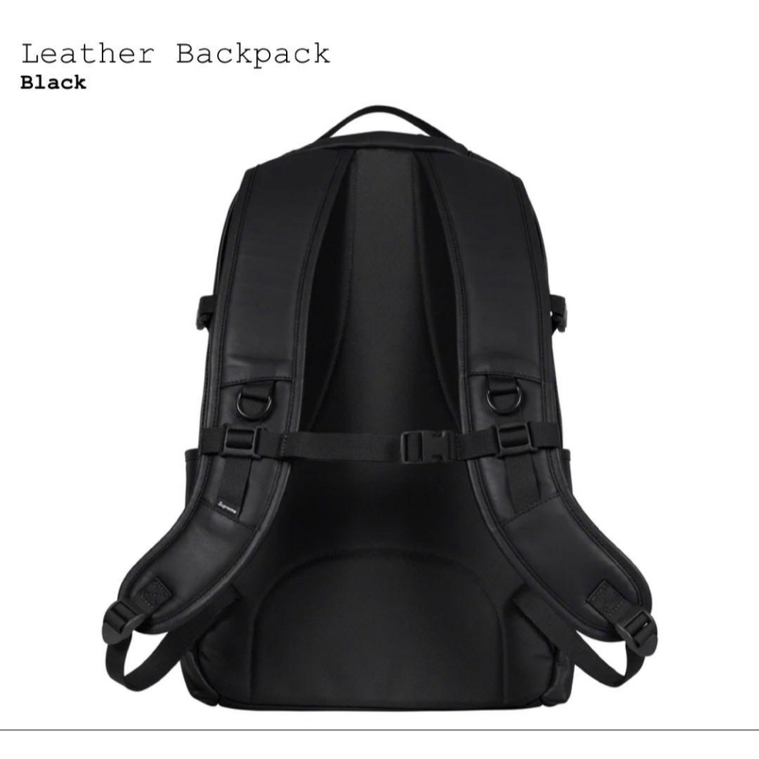 Supreme - Supreme Leather Backpackバックパック黒 新品の通販 by ...