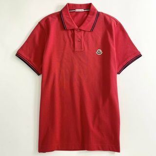 モンクレール(MONCLER)の6e19-11 未使用タグ付☆MONCLER モンクレール ロゴワッペンポロシャツ サイズS レッド MAGLIA POLO MANICA C マリアポロマニカ メンズ(シャツ)