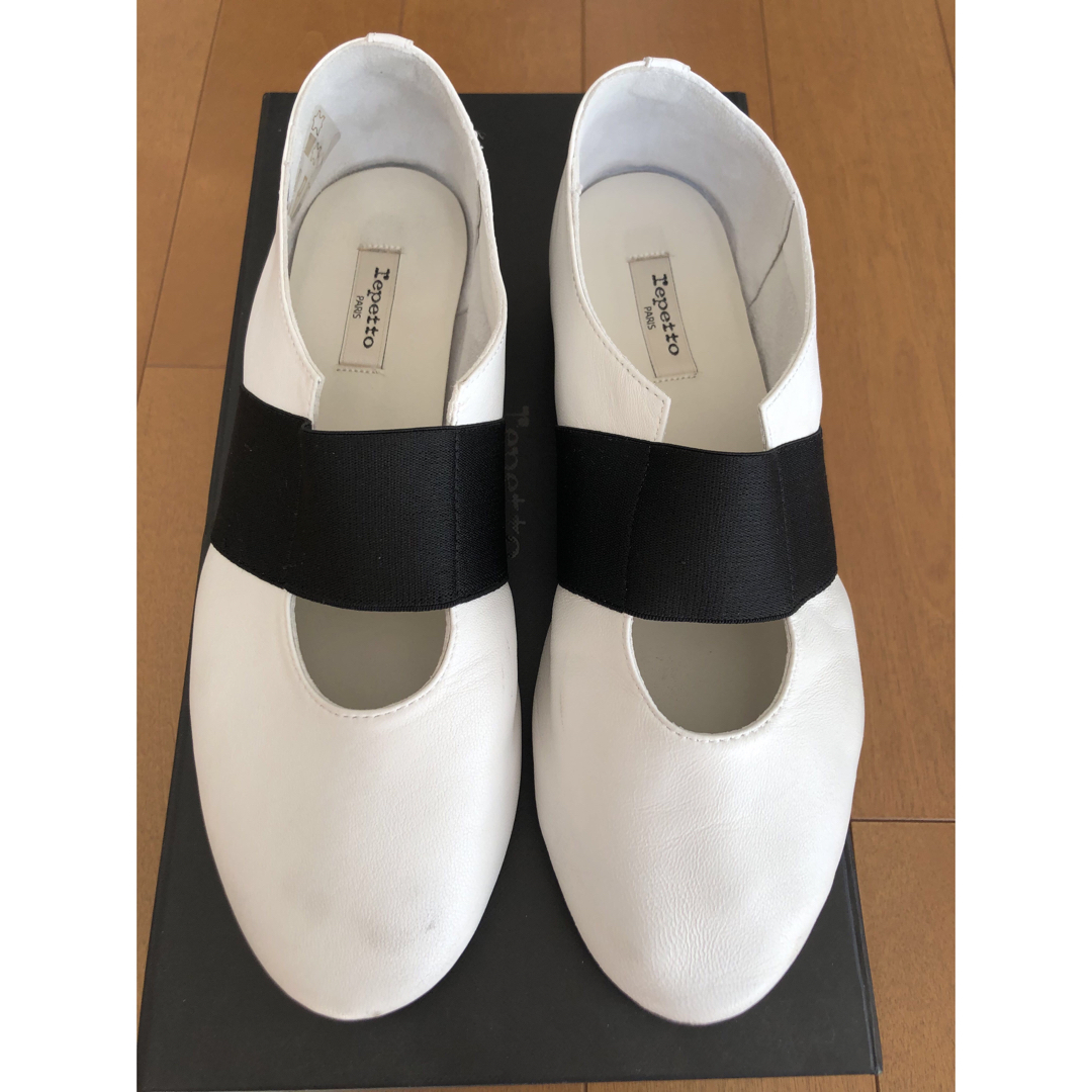 repetto(レペット)の【repetto】シープスキンエラスティックバンド　サイズ38 レディースの靴/シューズ(バレエシューズ)の商品写真