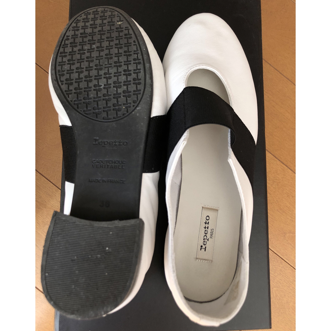 repetto(レペット)の【repetto】シープスキンエラスティックバンド　サイズ38 レディースの靴/シューズ(バレエシューズ)の商品写真