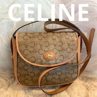 セリーヌ(celine)のCELINE ミニショルダーバッグ ホースアンドキャリッジ柄 ヴィンテージ(ショルダーバッグ)